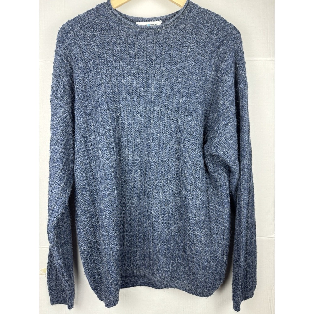 Vintage Grandpa 3D Texture Crew Neck Pullover Sweater XL USA New Era